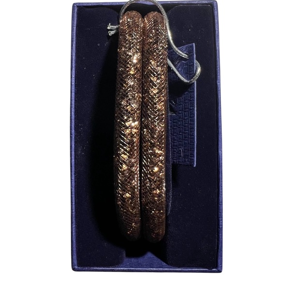 NWT Swarovski Gold/Brown Crystal Bracelet / Necklace - Picture 2 of 10